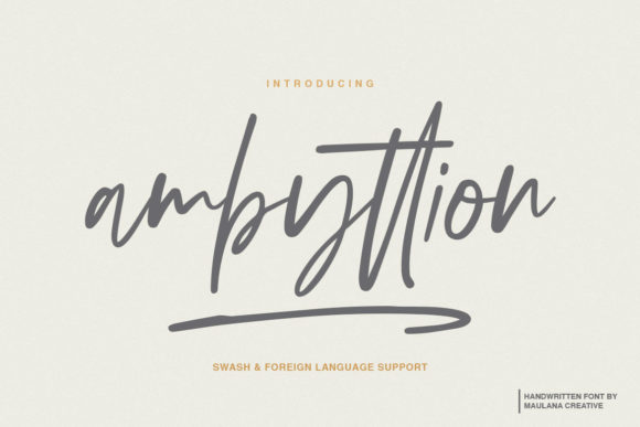 Ambyttion: A Script Font That Elevates Your Brand’s Romance