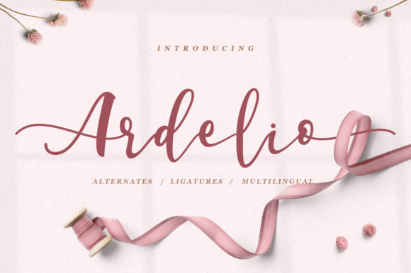 Ardelio Script Font for Makers and Creative Product Designers
