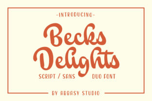 Becks Delights Font for Retro Campaign Design