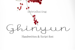 Ghinyun Script Font: A Charming Typeface for Craft Creators