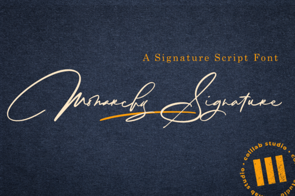 Monarchy Signature Font for Elegant Branding and Creative Design
