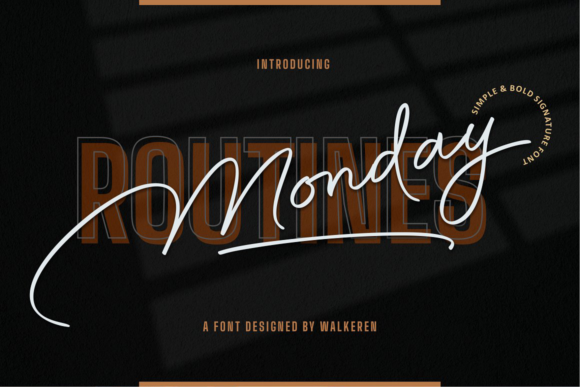 Monday Routines Font: A Script Typeface for Charming Branding