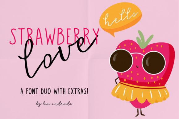Strawberry Love Font: A Designer's Go-To Script and Sans Serif Duo